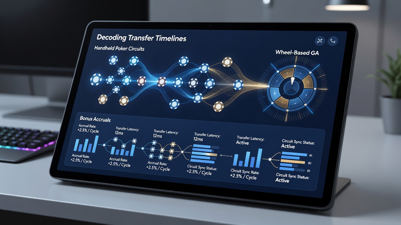 Flow diagram illustrating bonus transfer timelines across mobile poker, roulette, and sports betting platforms