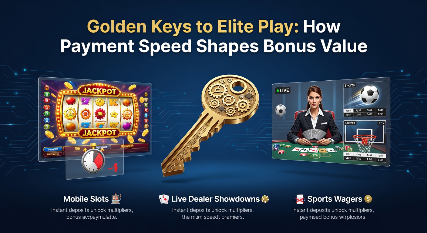 Golden keys unlocking elite gaming levels with fast payment icons overlayed on slots, cards, and sports betting interfaces