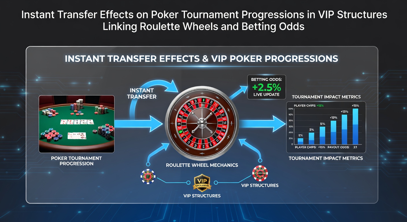 Instant transfers accelerating poker tournament progressions within VIP structures connected to roulette outcomes and betting odds