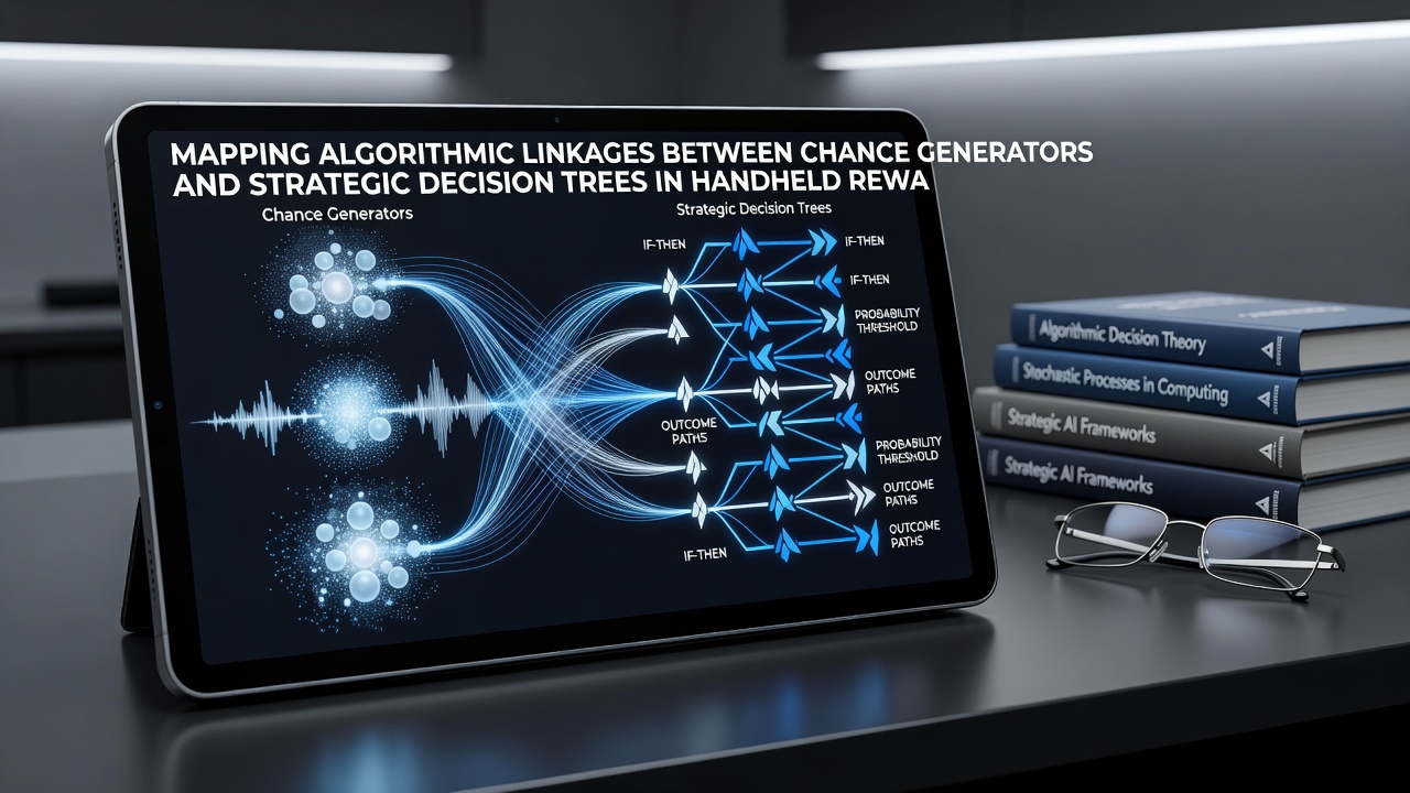 Flowchart illustrating decision tree branches influenced by chance generator outputs within mobile ecosystems