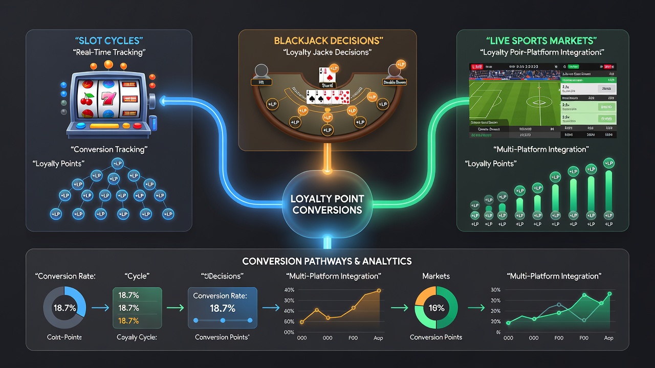 Mobile wallet interface showing point conversions between games and sports markets